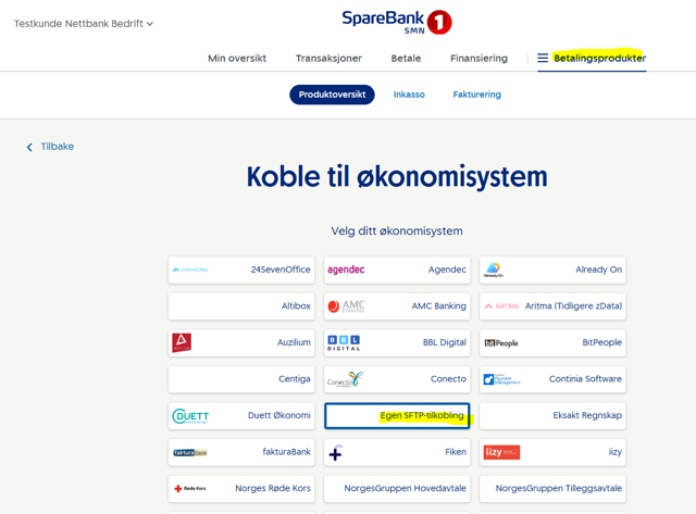 Sparebank 1 set-up